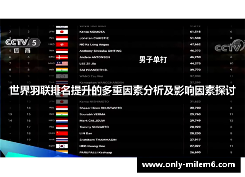 世界羽联排名提升的多重因素分析及影响因素探讨