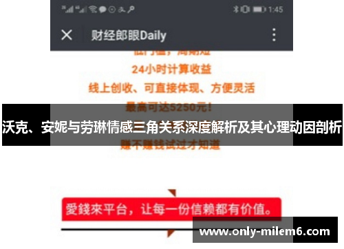 沃克、安妮与劳琳情感三角关系深度解析及其心理动因剖析
